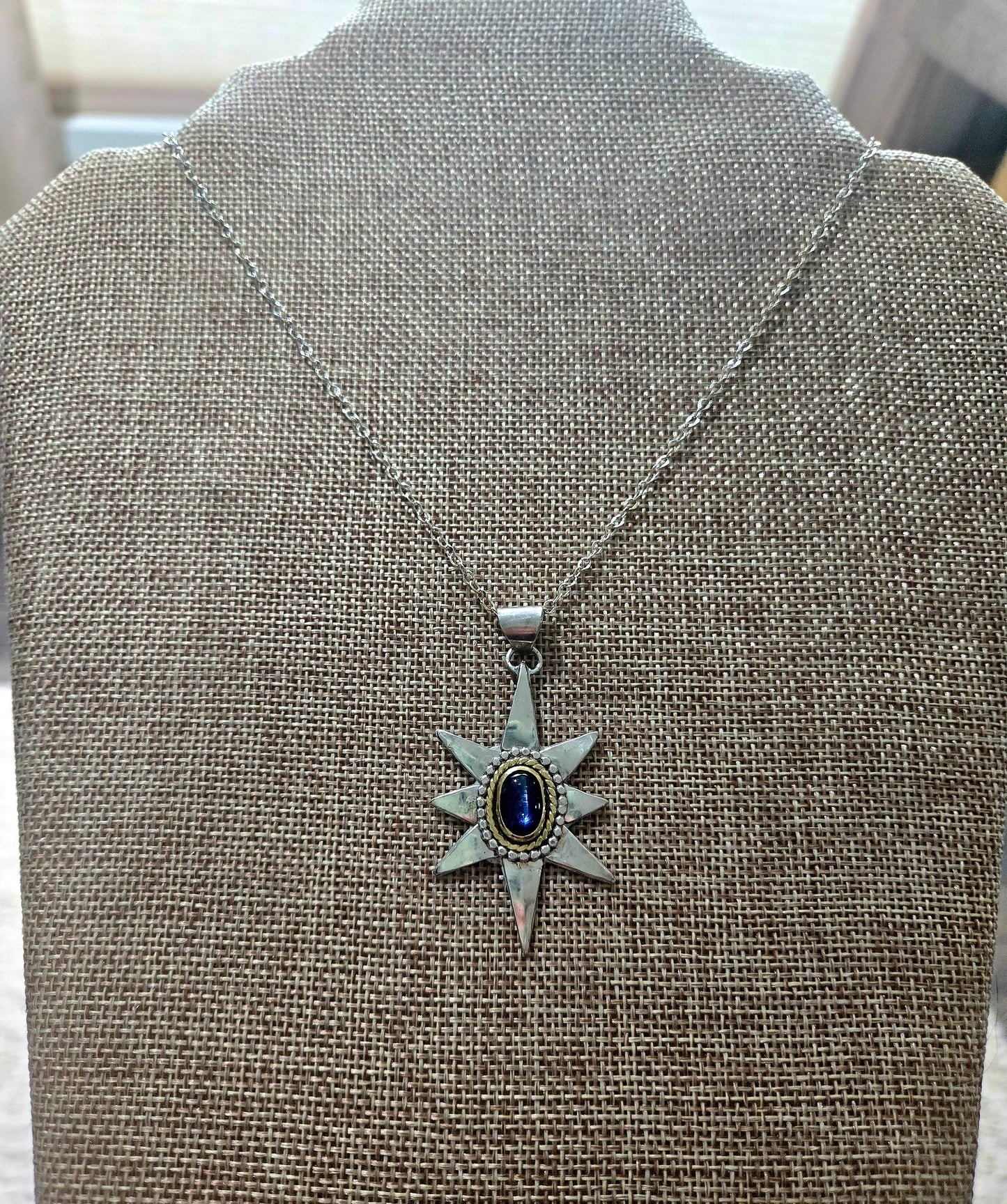 Kyanite Christmas Star Pendant Necklace