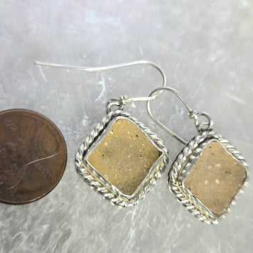 Yellow Druzy Earrings