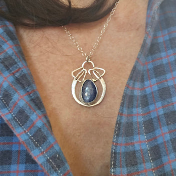 Kyanite Sterling Silver Pendant Necklace