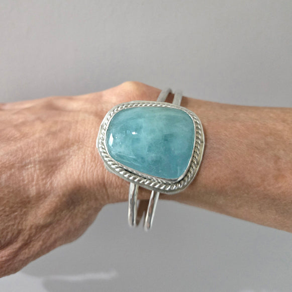 Aquamarine Cuff Bracelet