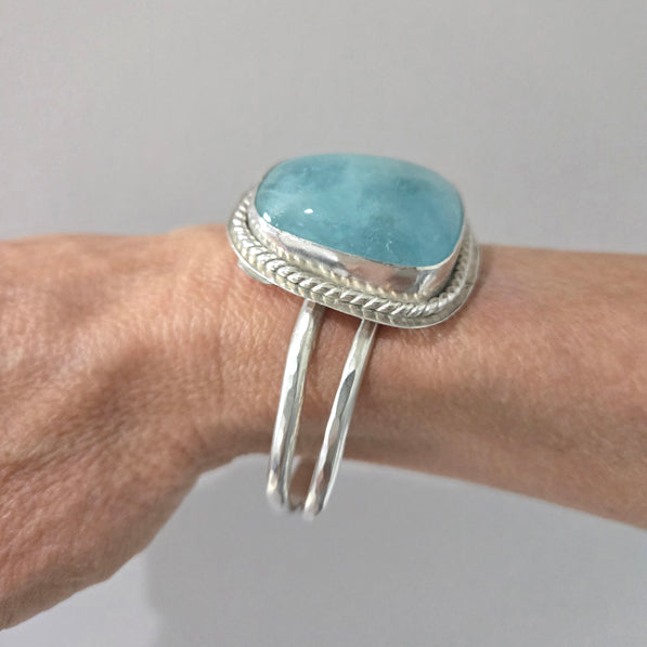Aquamarine Cuff Bracelet