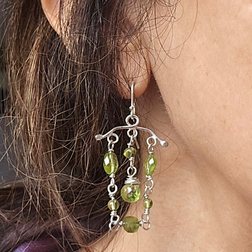 Peridot Chandelier Earrings