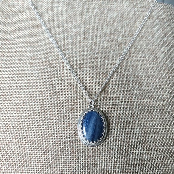 Blue Kyanite Pendant Necklace