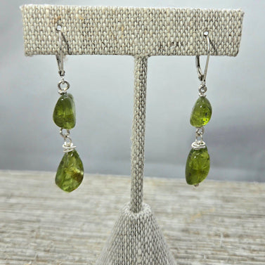Drop Peridot Earrings