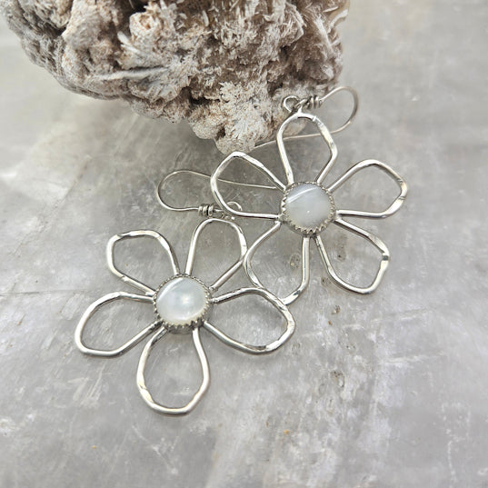 Mother of Pearl Blossom Earrings