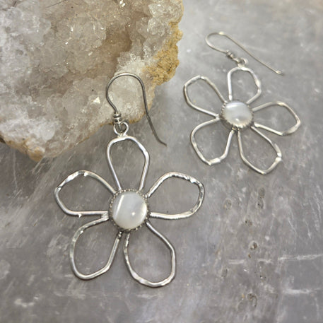 Mother of Pearl Blossom Earrings