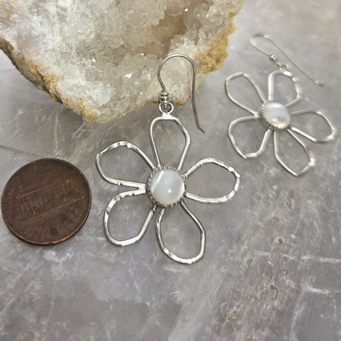 Mother of Pearl Blossom Earrings