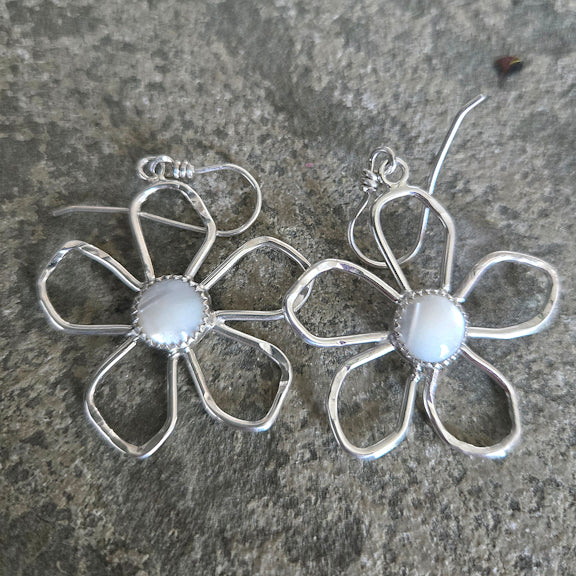 Mother of Pearl Blossom Earrings