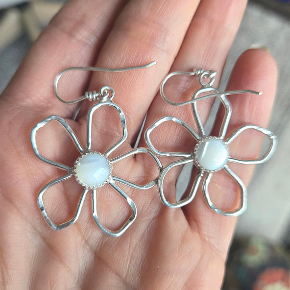 Mother of Pearl Blossom Earrings