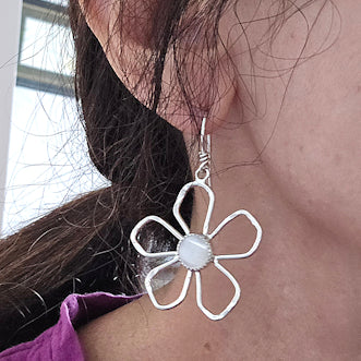 Mother of Pearl Blossom Earrings