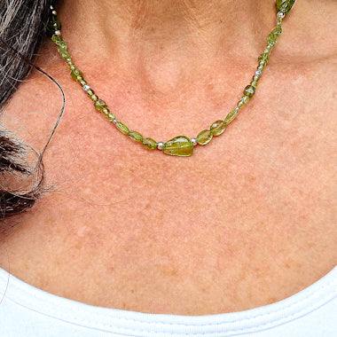Peridot Beaded Necklace
