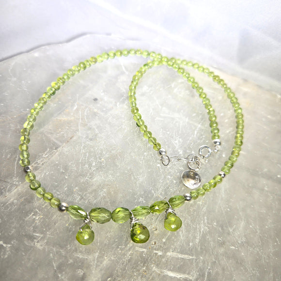 Peridot Briolette Necklace