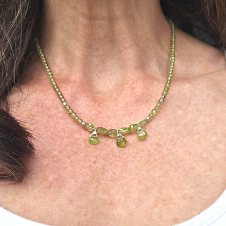 Peridot Briolette Necklace