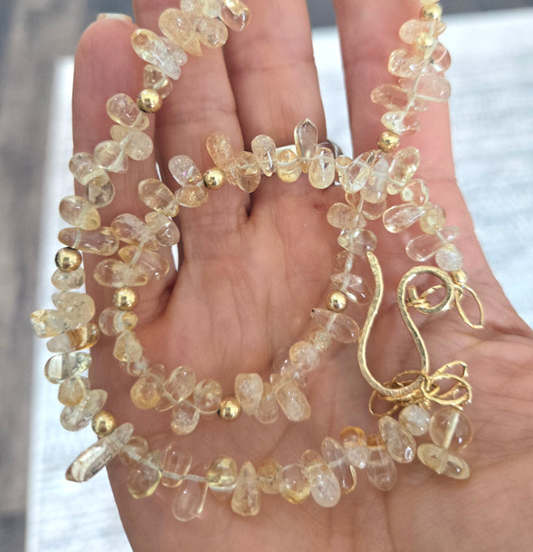 Citrine Beaded Necklace