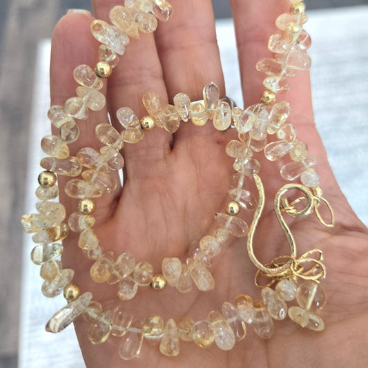 Citrine Beaded Necklace