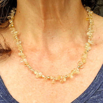 Citrine Beaded Necklace