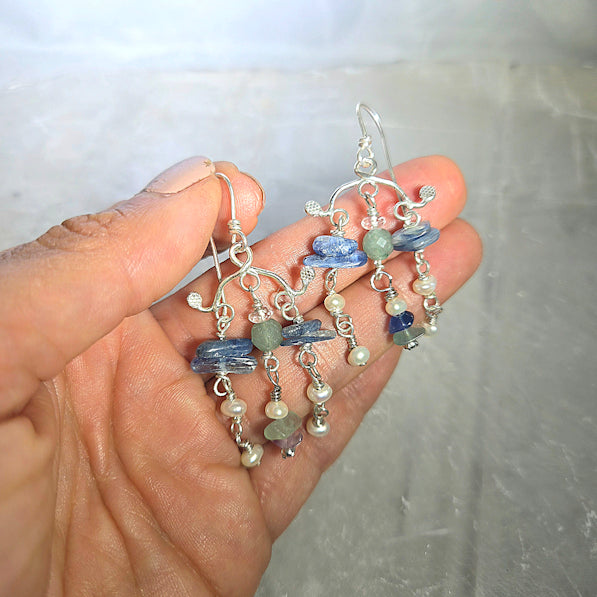 Chandelier Multistone Earrings