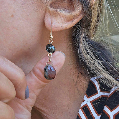 14kt Gold Jasper Earrings