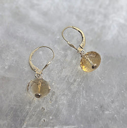 14kt Gold Citrine Earrings