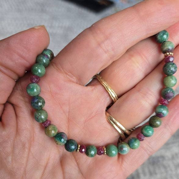 14kt GF Ruby in Zoisite Necklace/Bracelet