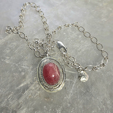 Rhodochrosite Pendant Necklace