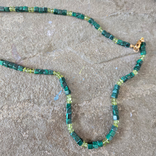 Malachite Beaded Necklace