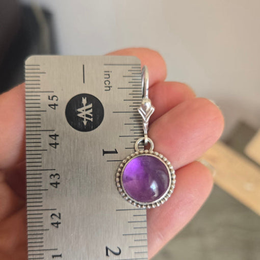 Amethyst Leverback Earrings