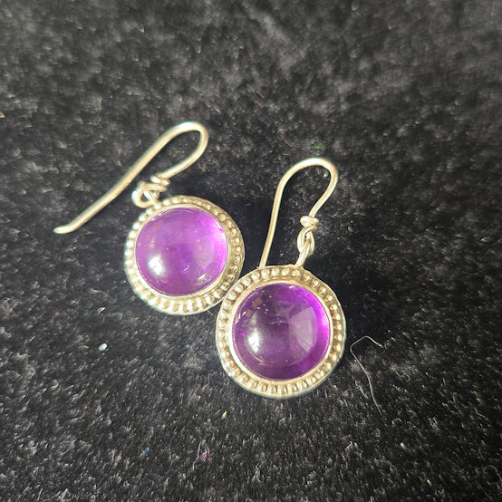 Amethyst French Wire Earrings