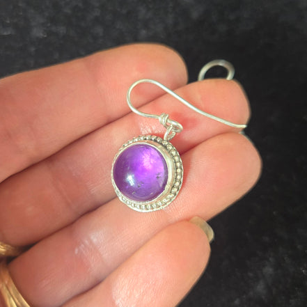 Amethyst French Wire Earrings