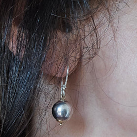 14kt Gold & Sterling Silver Ball Earrings