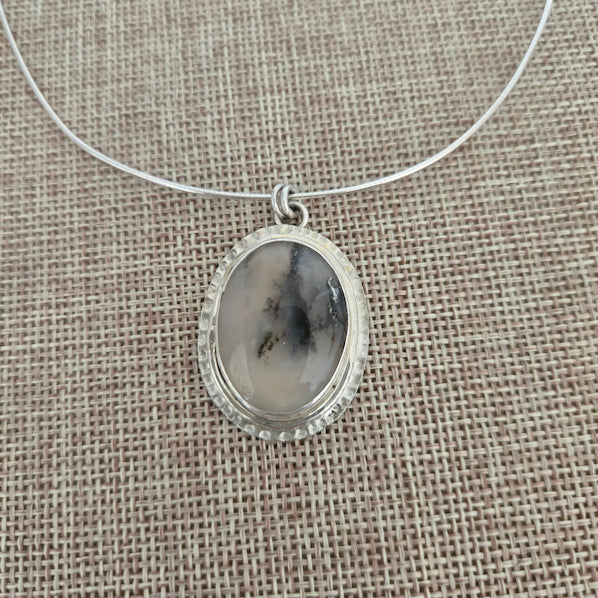 Dendritic Agate Pendant Necklace