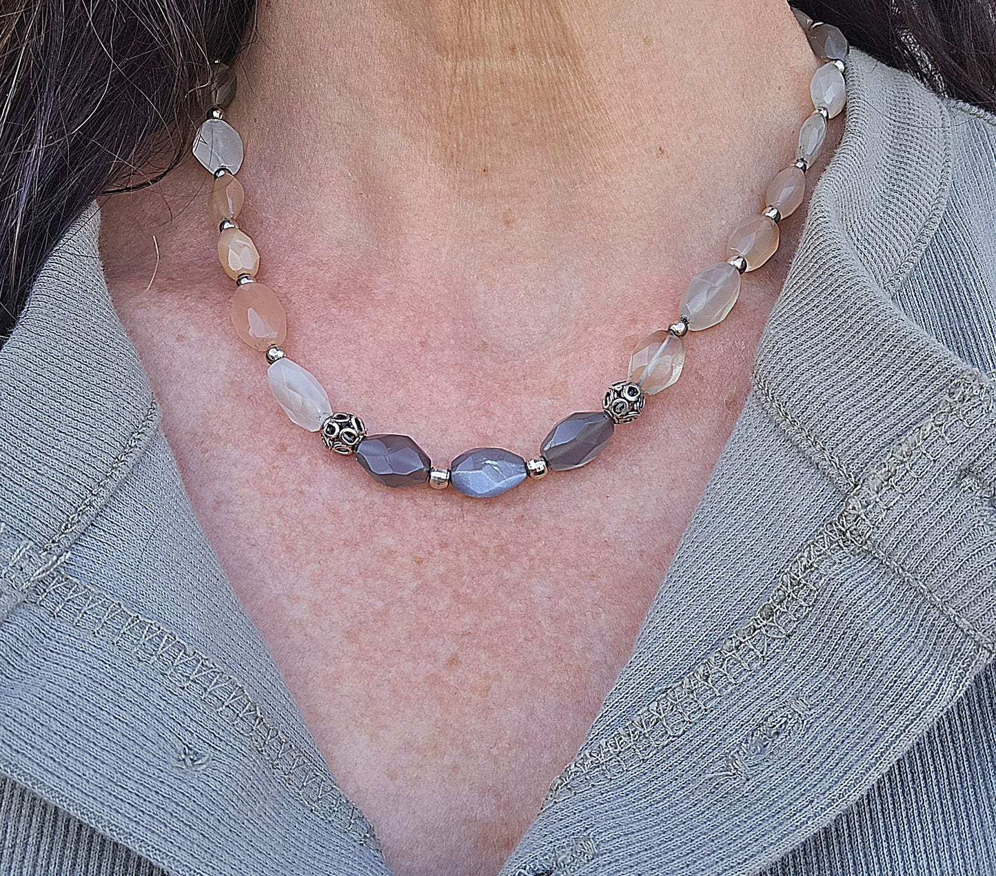 Faceted Moonstone Necklace
