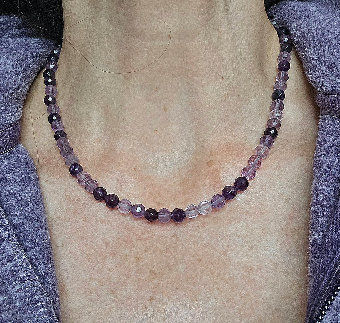 Faceted Amethyst Necklace