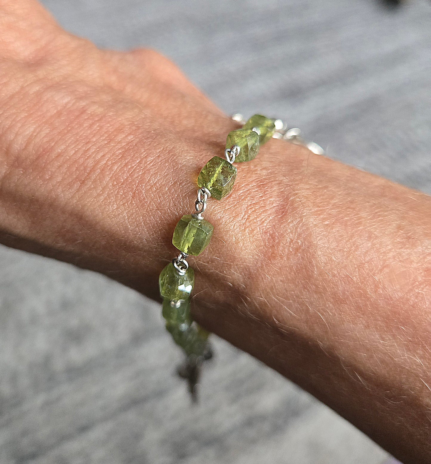 Peridot Sterling Silver Bracelet
