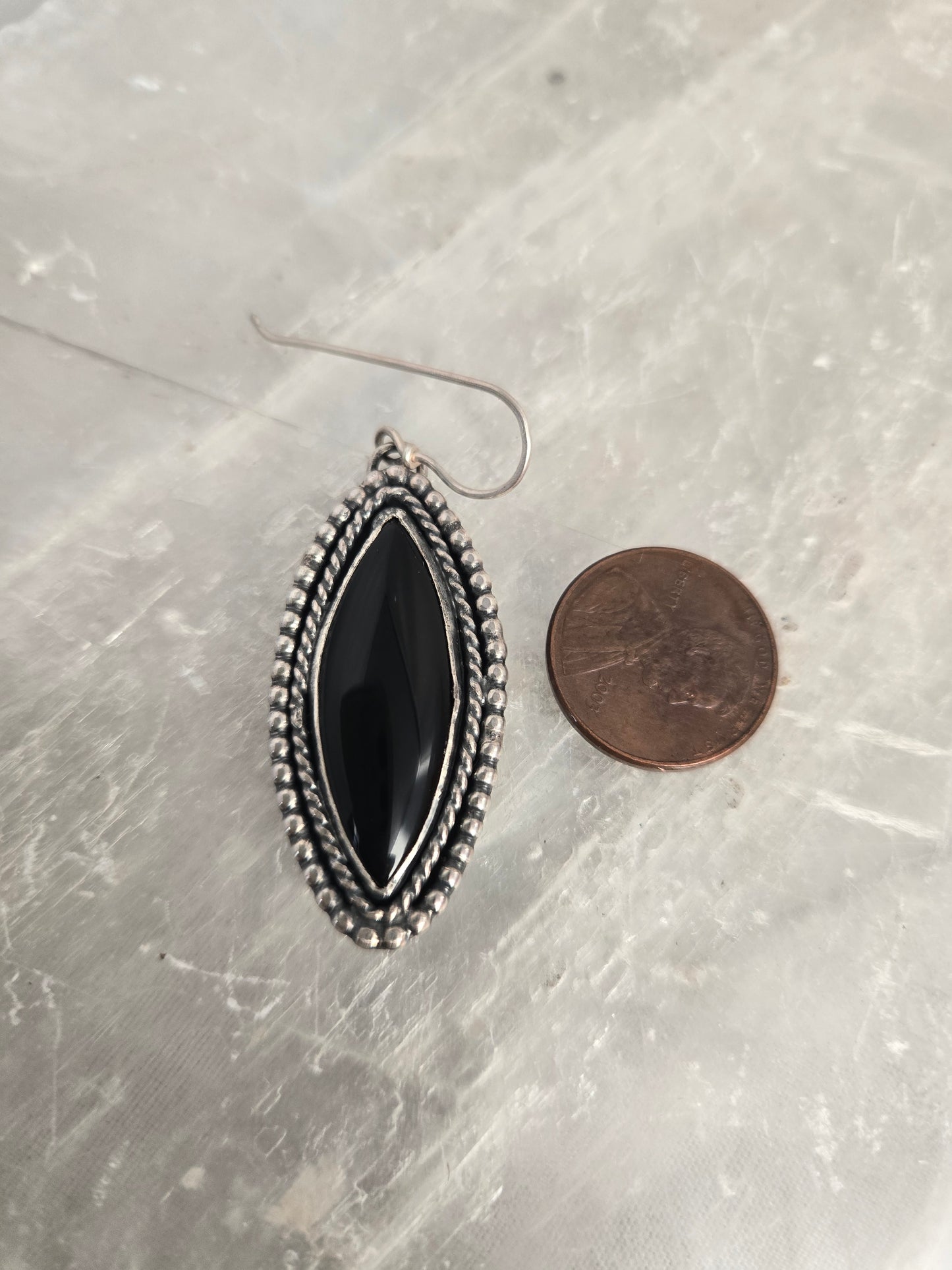 Black Onyx Dangle Earrings