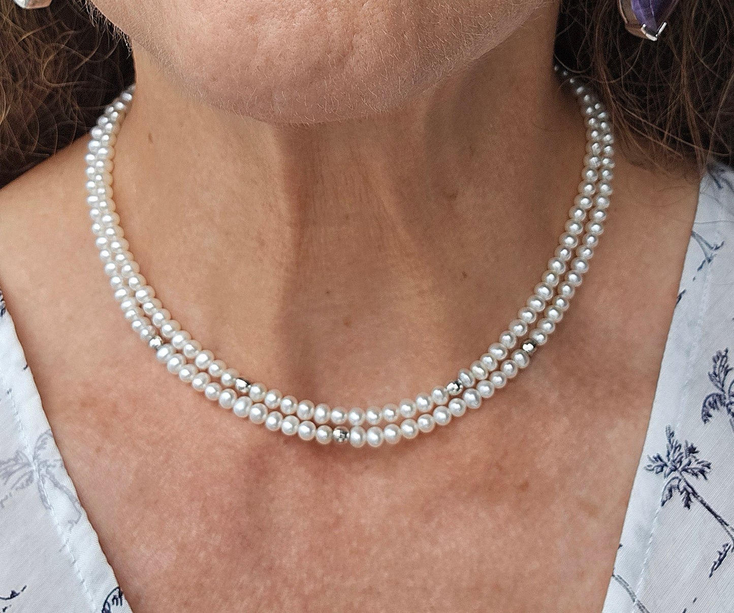 Double Strand Freshwater Pearl Necklace