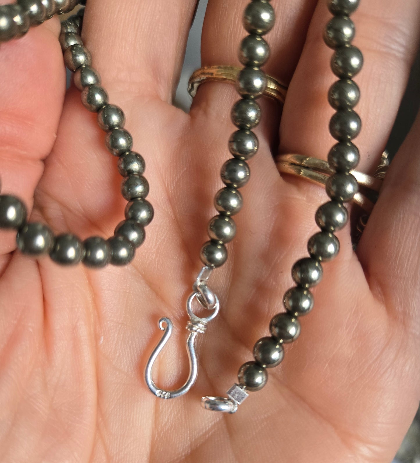 Pyrite Beaded Necklace