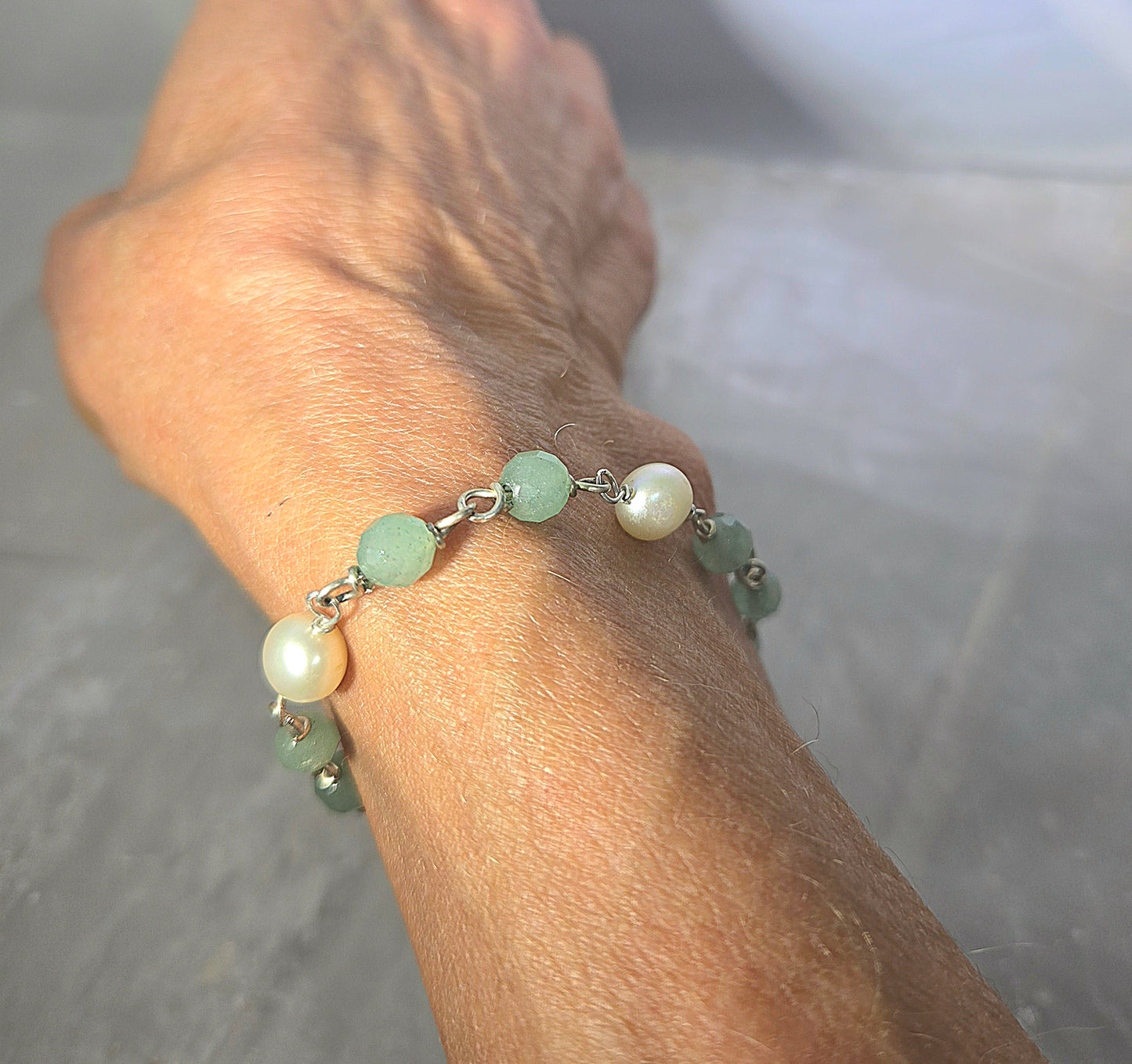 Pearl and Serpentine Bracelet