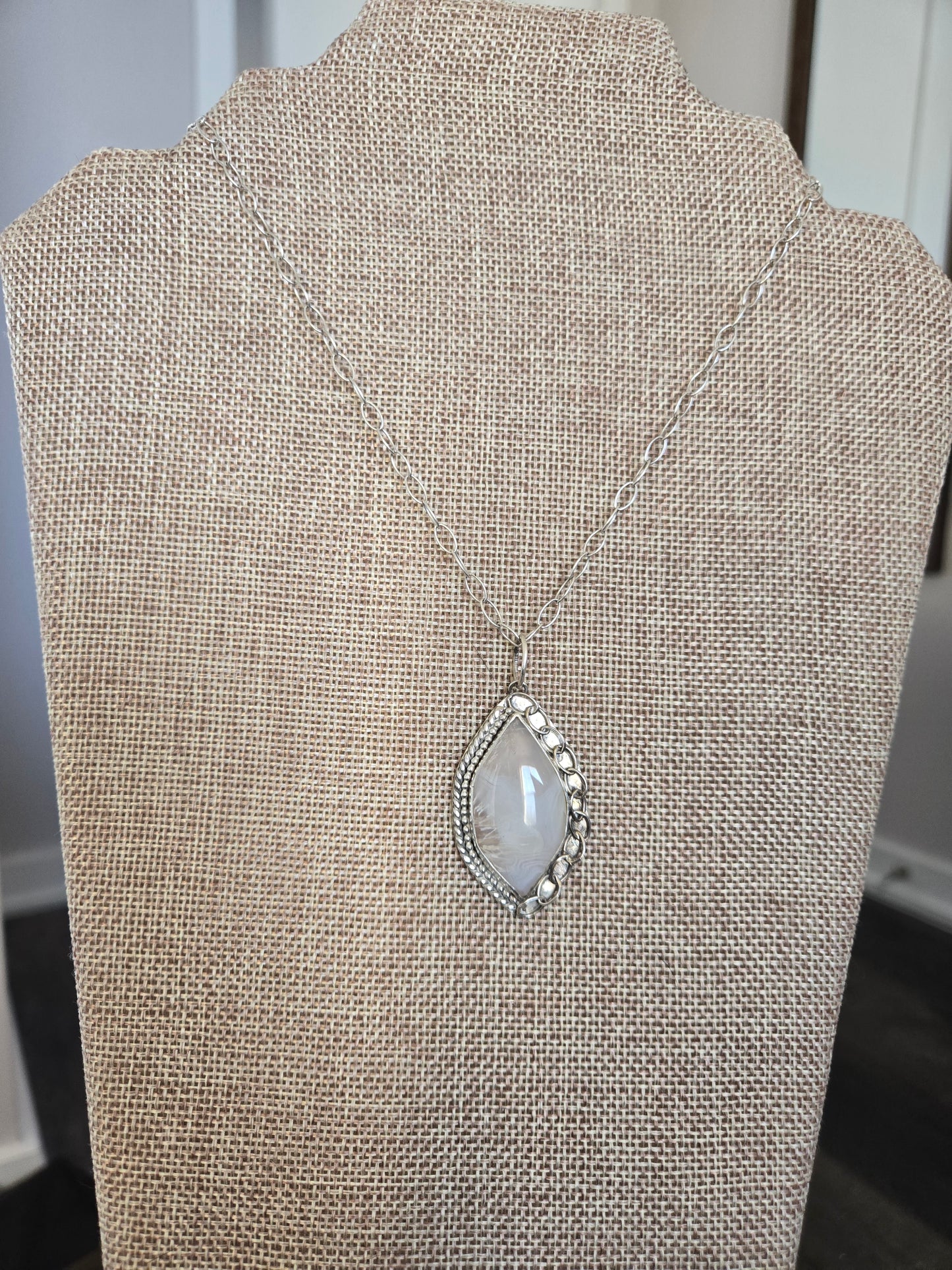 Agate Marquis Pendant Necklace