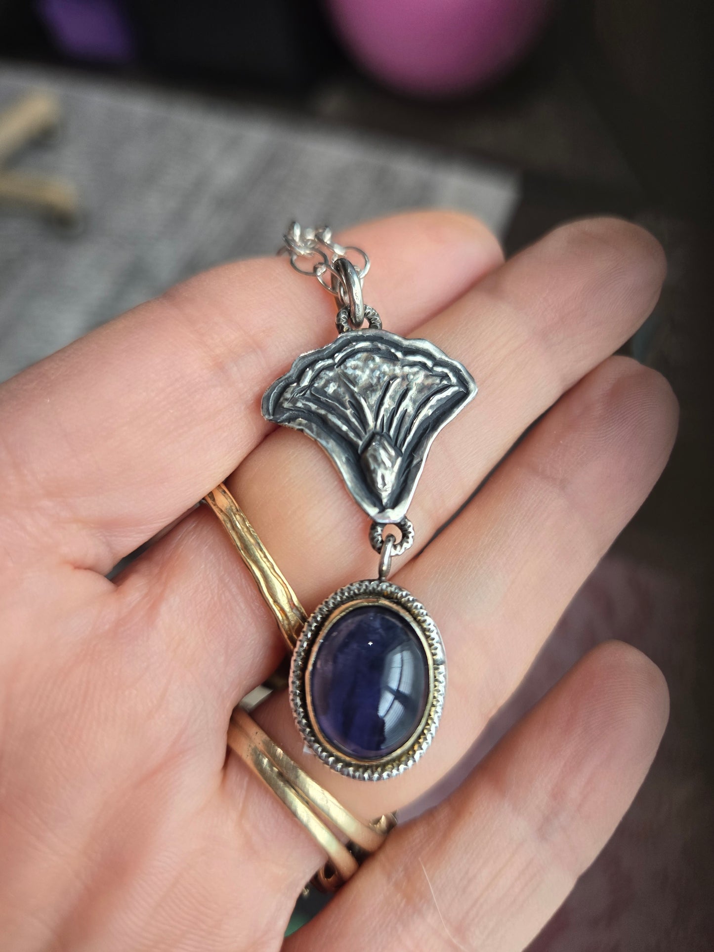 Iolite Pendant Necklace
