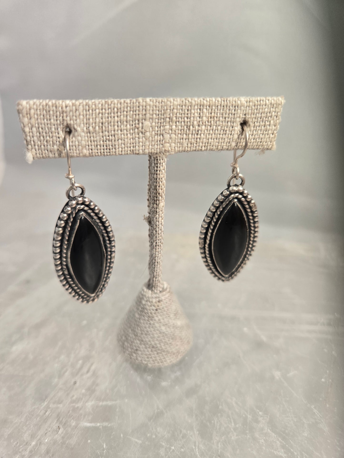 Black Onyx Dangle Earrings