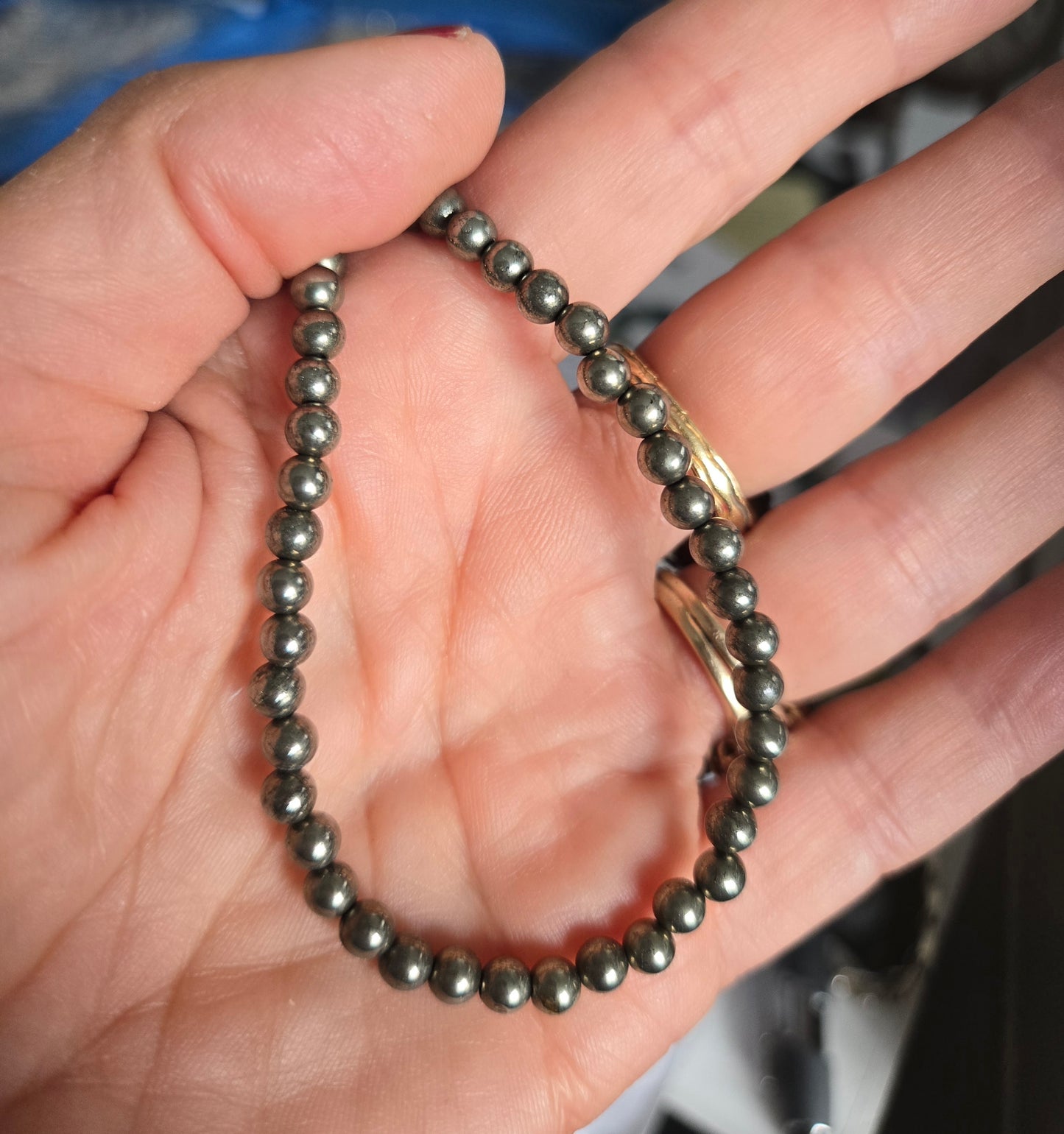 Pyrite Beaded Necklace