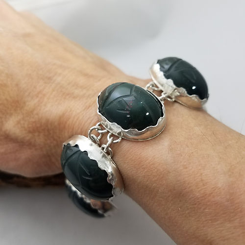 bloodstone scarab bracelet