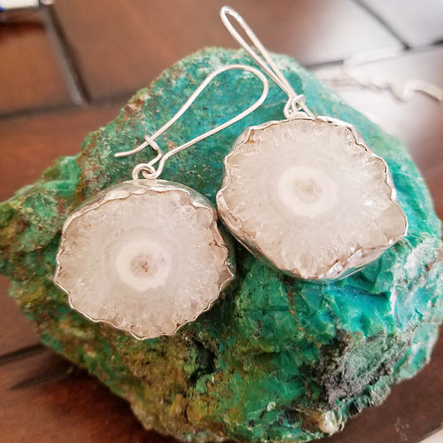 solar quartz earrings