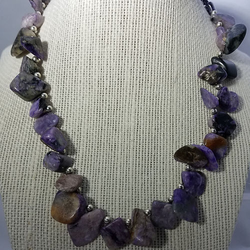 charoite beaded necklace