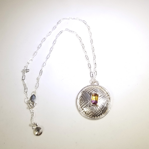 ametrine sterling silver pendant necklace
