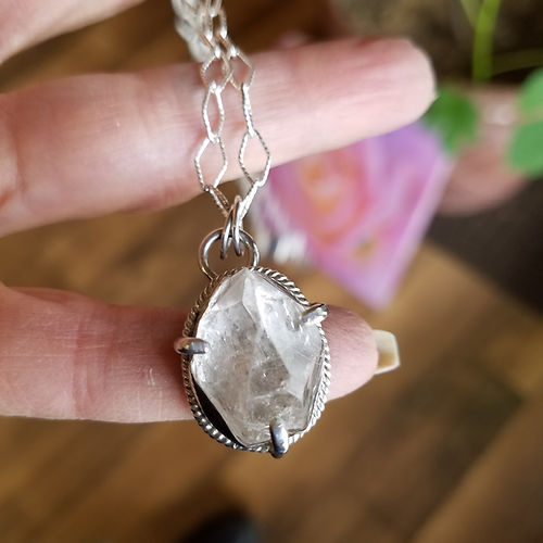 herkimer diamond pendant necklace