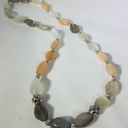 faceted moonstone necklace