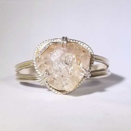 herkimer diamond sterling silver cuff bracelet