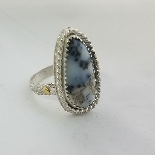 dendritic opal ring